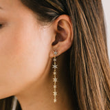 Solaris Star Drop Earrings Gold