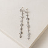 Solaris Star Drop Earrings Silver