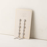 Solaris Star Drop Earrings Silver