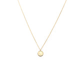 14k Solid Gold Disc Necklace