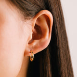 10K Solid Gold Twist Hoop Earrings