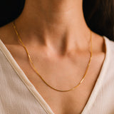 10K Solid Gold Wheat Chain Necklace