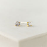 Solitaire Crystal Fete Stud Earrings