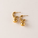 Solstice Drop Hoop Earrings