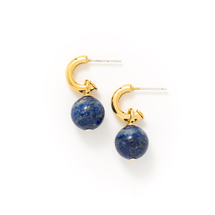 Sorrento Gemstone Hoop Earrings Lapis Lazuli