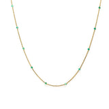 Sorrento Gemstone Necklace Green Onyx