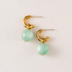 Sorrento Gemstone Hoop Earrings Amazonite