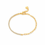 Tennis Paperclip Bracelet Clear