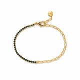 Tennis Paperclip Bracelet Emerald