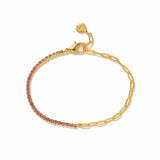 Tennis Paperclip Bracelet Pink