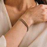Tennis Mixed Metal Double Bracelet