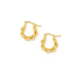 Twist Hinge Hoops Gold