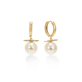 Vendetta Pearl Drop Hoop Earrings