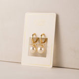 Vendetta Pearl Drop Hoop Earrings