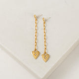 Verona Starburst Heart Drop Earrings