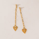 Verona Starburst Heart Drop Earrings