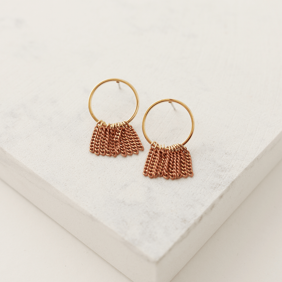 Olympia Fringe Hoop Earrings