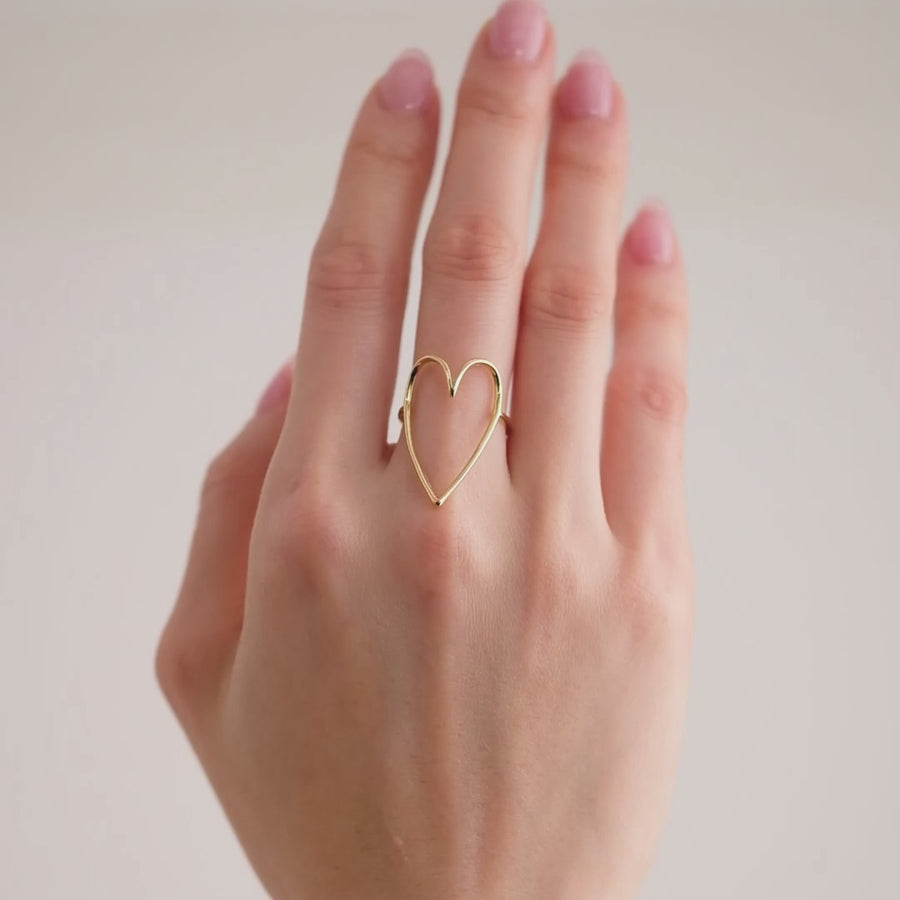 Lovestruck Heart Ring Gold