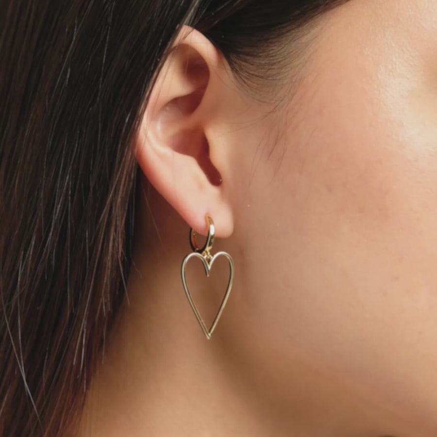 Lovestruck Heart Hoop Earrings