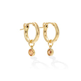 November Birthstone Gold-Filled Hoop Earrings