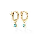 December Birthstone Gold-Filled Hoop Earrings