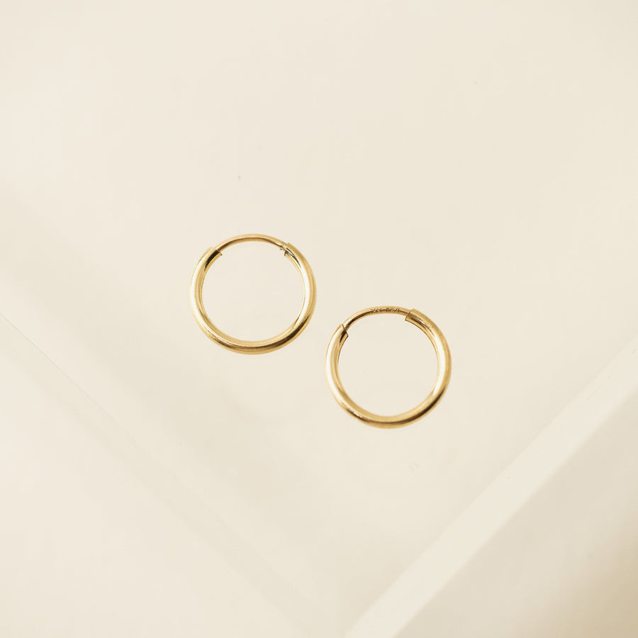 12mm Gold-Filled Infinity Hoop Earrings