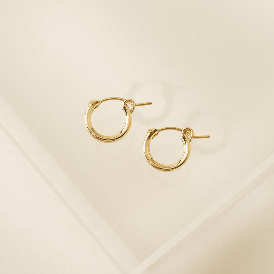 13mm Gold-Filled Wire Hoop Earrings