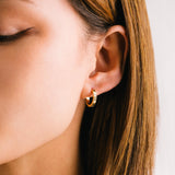 15mm Fluted Huggie Hoop Earrings