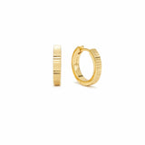 15mm Fluted Huggie Hoop Earrings