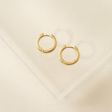 15mm Fluted Huggie Hoop Earrings