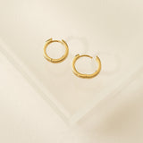 15mm Fluted Huggie Hoop Earrings