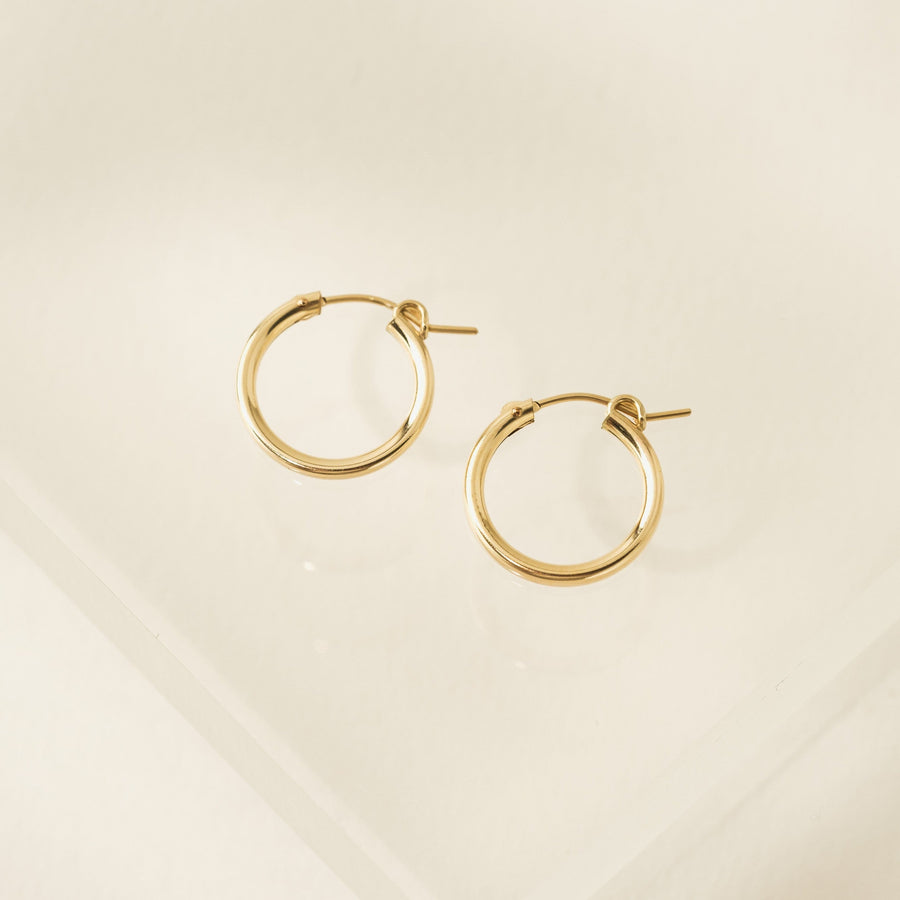 Aria earrings- Women's dangle earrings with black hoop and gold ball –  Studio L Jewelry