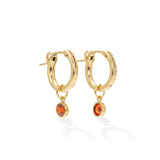 January Birthstone Gold-Filled Hoop Earrings
