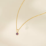 February Birthstone Gold-Filled Necklace