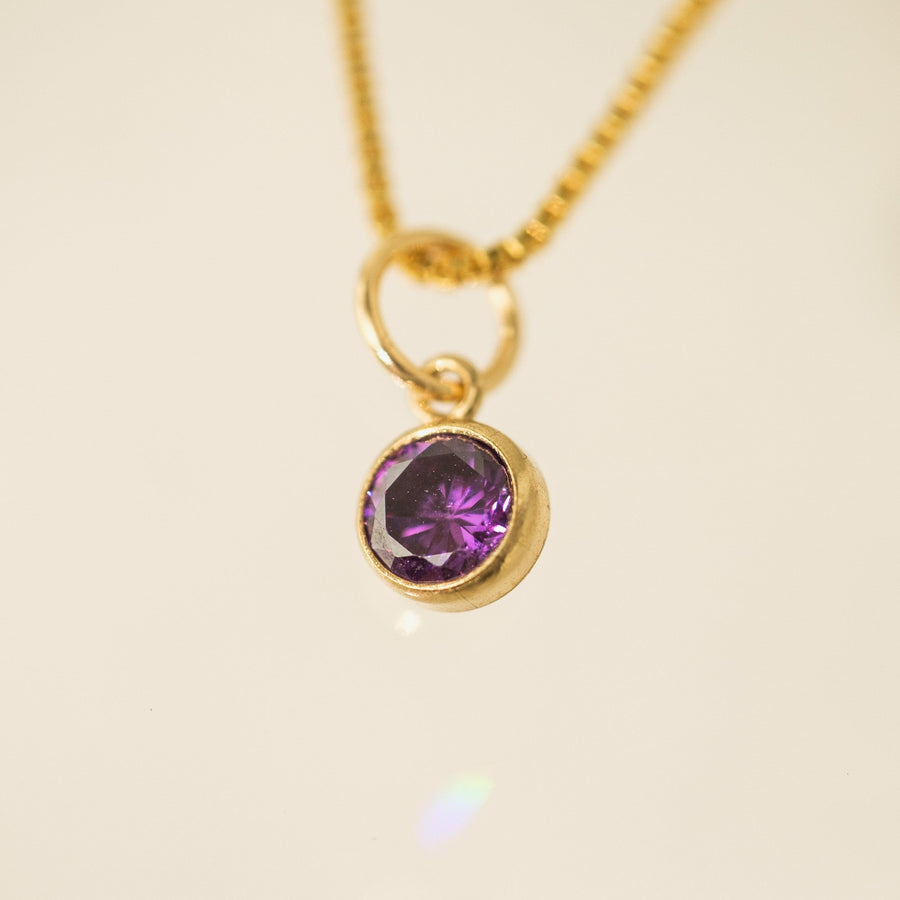 February Birthstone Gold-Filled Necklace