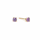February Birthstone Gold-Filled Stud Earrings