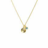 March Birthstone Fluted Necklace