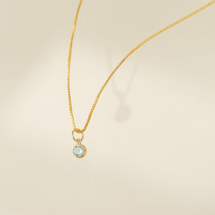 March Birthstone Gold-Filled Necklace