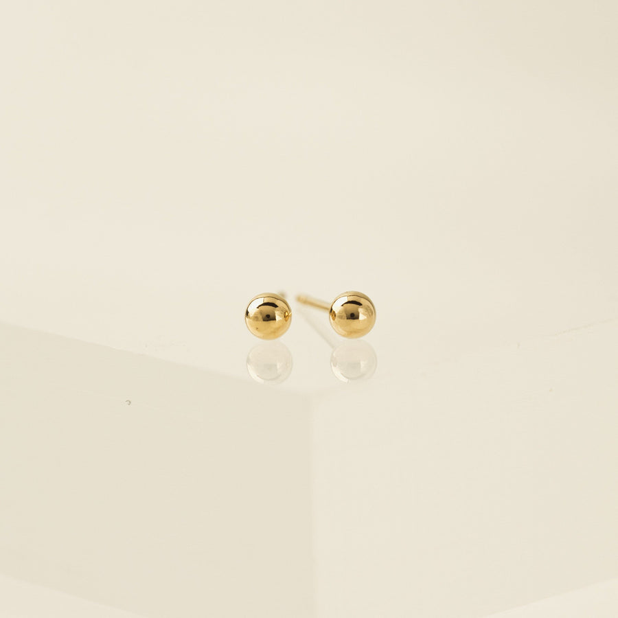 3mm Ball Gold-Filled Stud Earrings