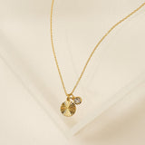 April Birthstone Fluted Necklace