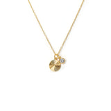 April Birthstone Fluted Necklace