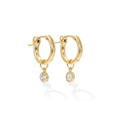 April Birthstone Gold-Filled Hoop Earrings