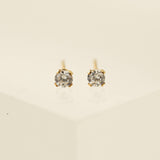 April Birthstone Gold-Filled Stud Earrings