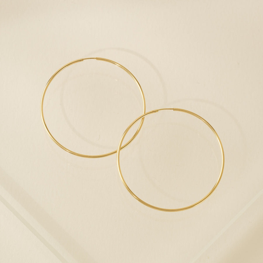50mm Gold-Filled Infinity Hoop Earrings