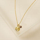 June Birthstone Fluted Necklace