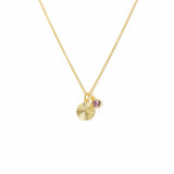 June Birthstone Fluted Necklace