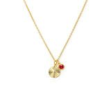 July Birthstone Fluted Necklace
