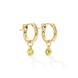 August Birthstone Gold-Filled Hoop Earrings