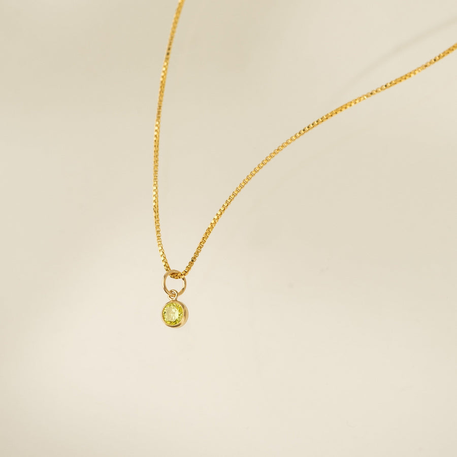 August Birthstone Gold-Filled Necklace