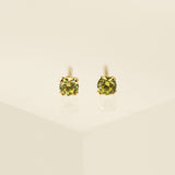August Birthstone Gold-Filled Stud Earrings